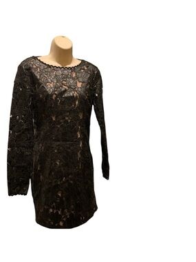 Endless Rose Black Lace Long Sleeve Mini Dress